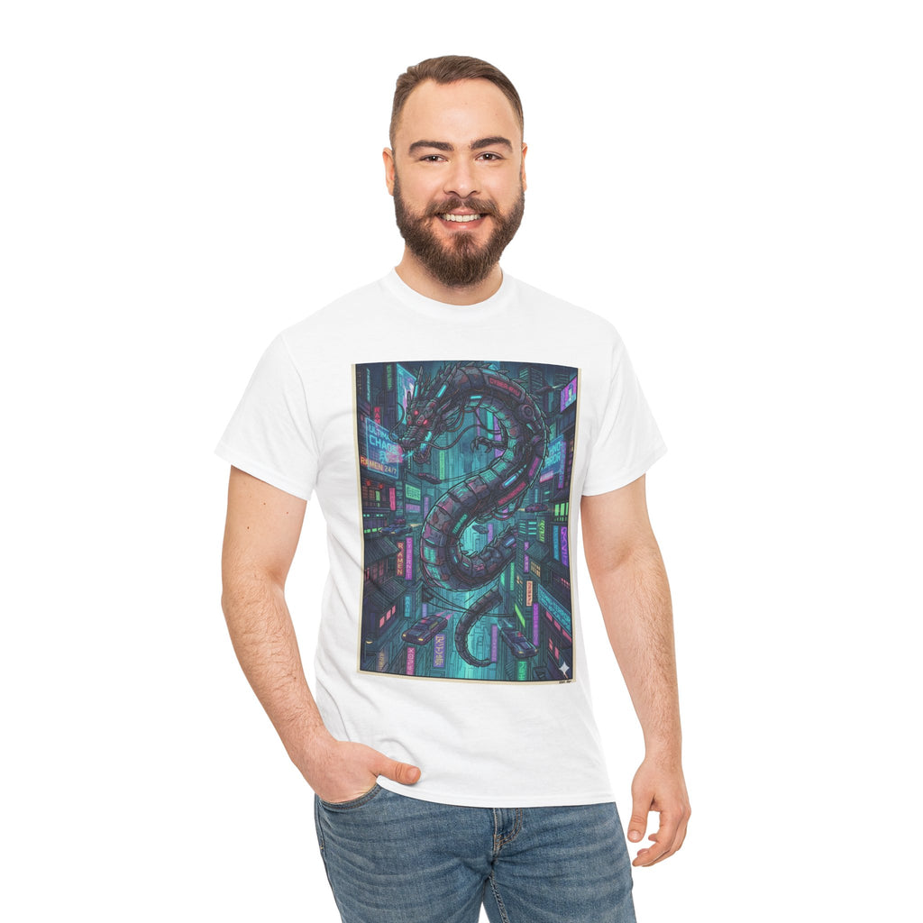 Cyberpunk Serpent T‑Shirt — Neon Futuristic Snake Graphic Tee