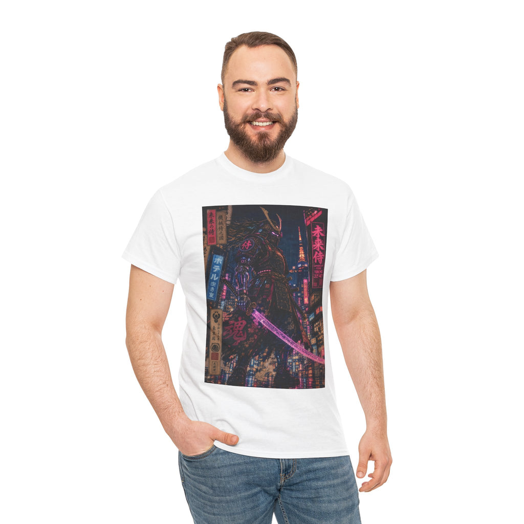 Cyberpunk City Night Tee — Neon Tokyo Streetscape Graphic T-Shirt