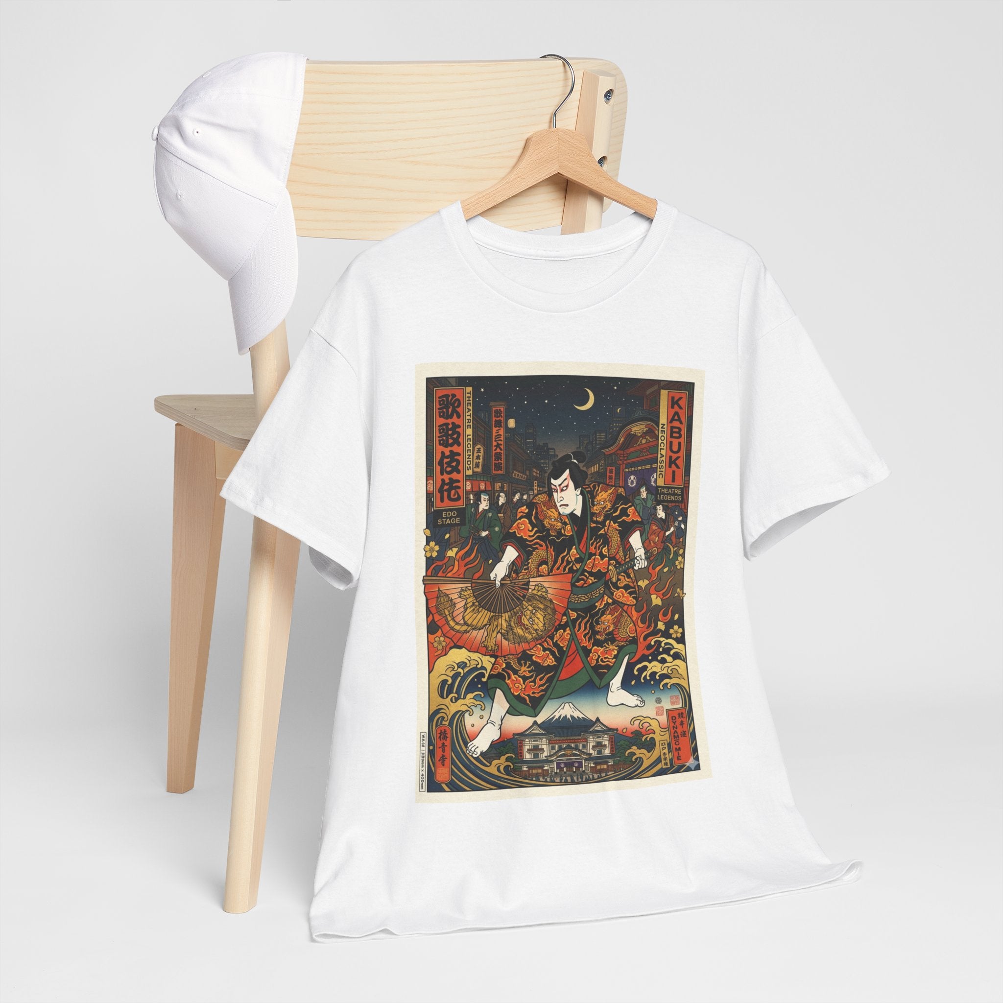 Samurai Night Graphic Tee — Vintage Japanese Warrior Art T-Shirt