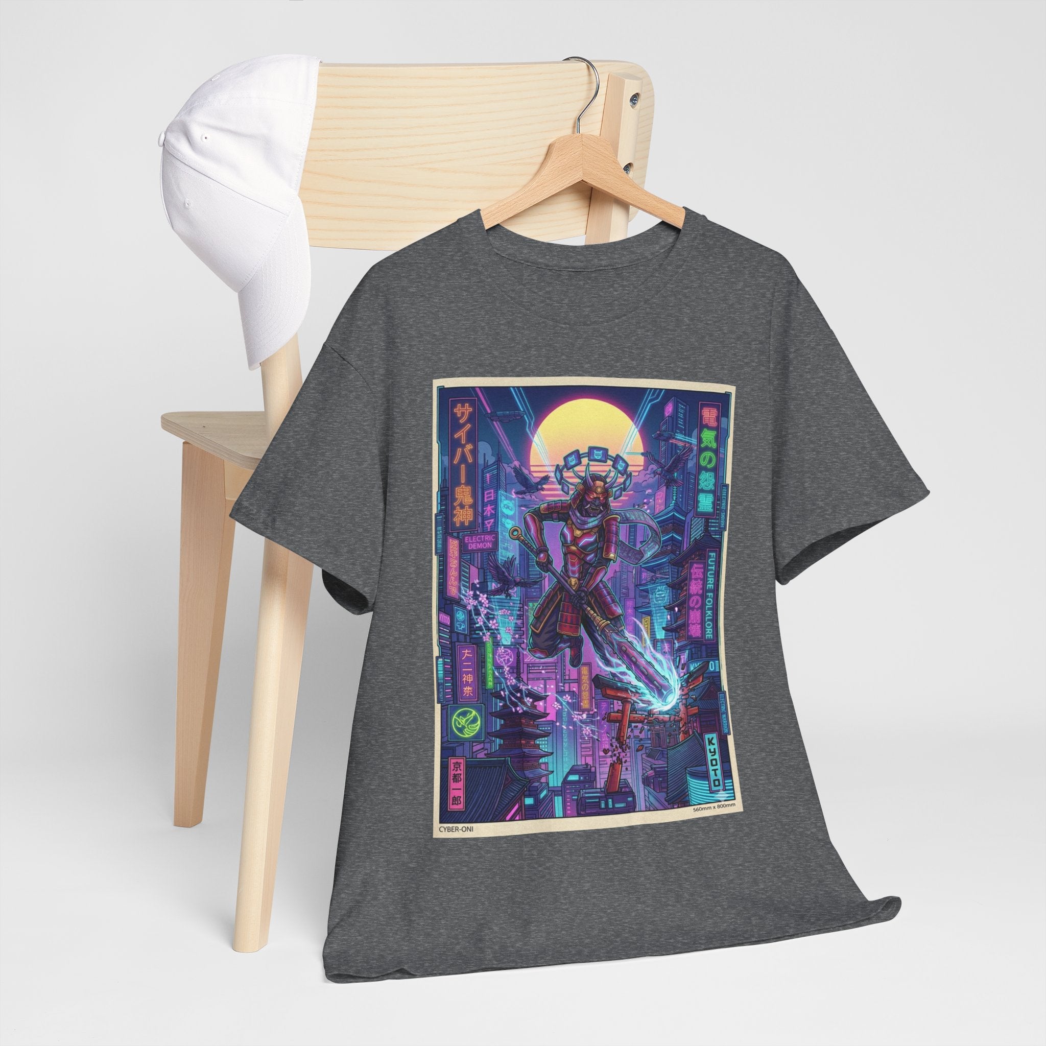 Cyberpunk Samurai T-Shirt — Neon Tokyo Street Art Tee - Japanese Streetwear T-Shirt | Tokyo Style X