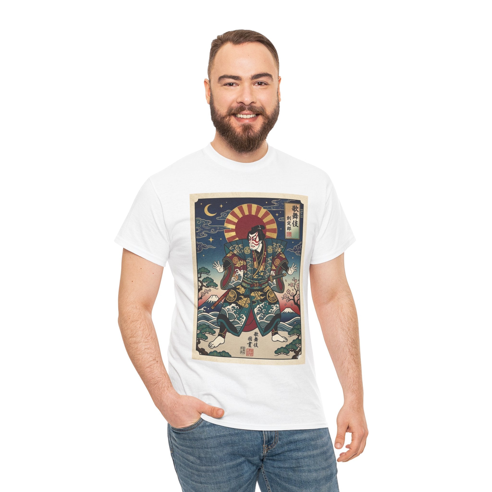 Samurai Ukiyo-e Art Tee – Vintage Japanese Warrior Graphic T-Shirt