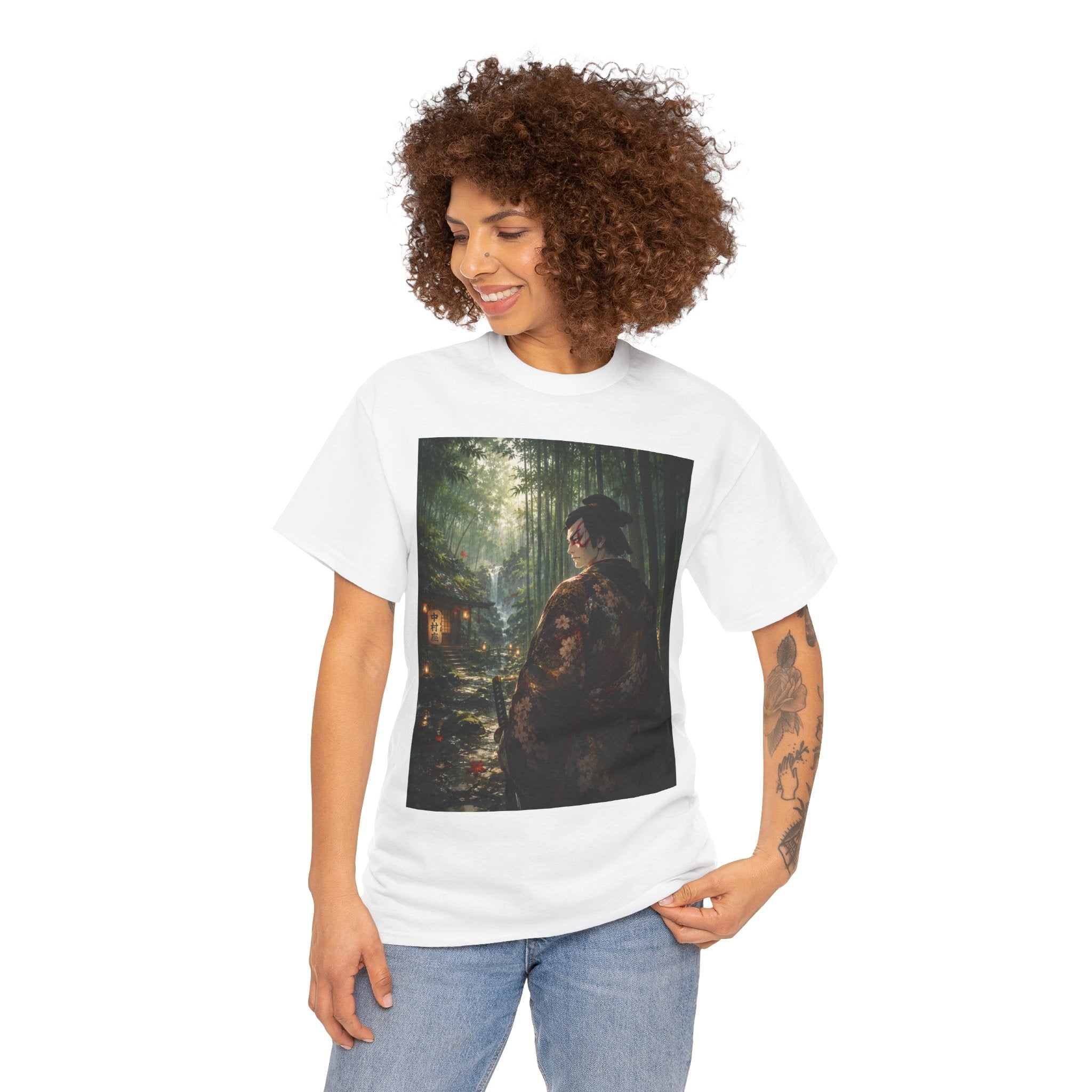 Japanese Geisha Forest Night T-Shirt