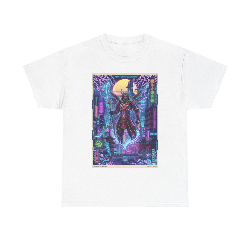 Cyberpunk Samurai T-Shirt — Neon Futuristic Japan Graphic Tee - Japanese Streetwear T-Shirt | Tokyo Style X