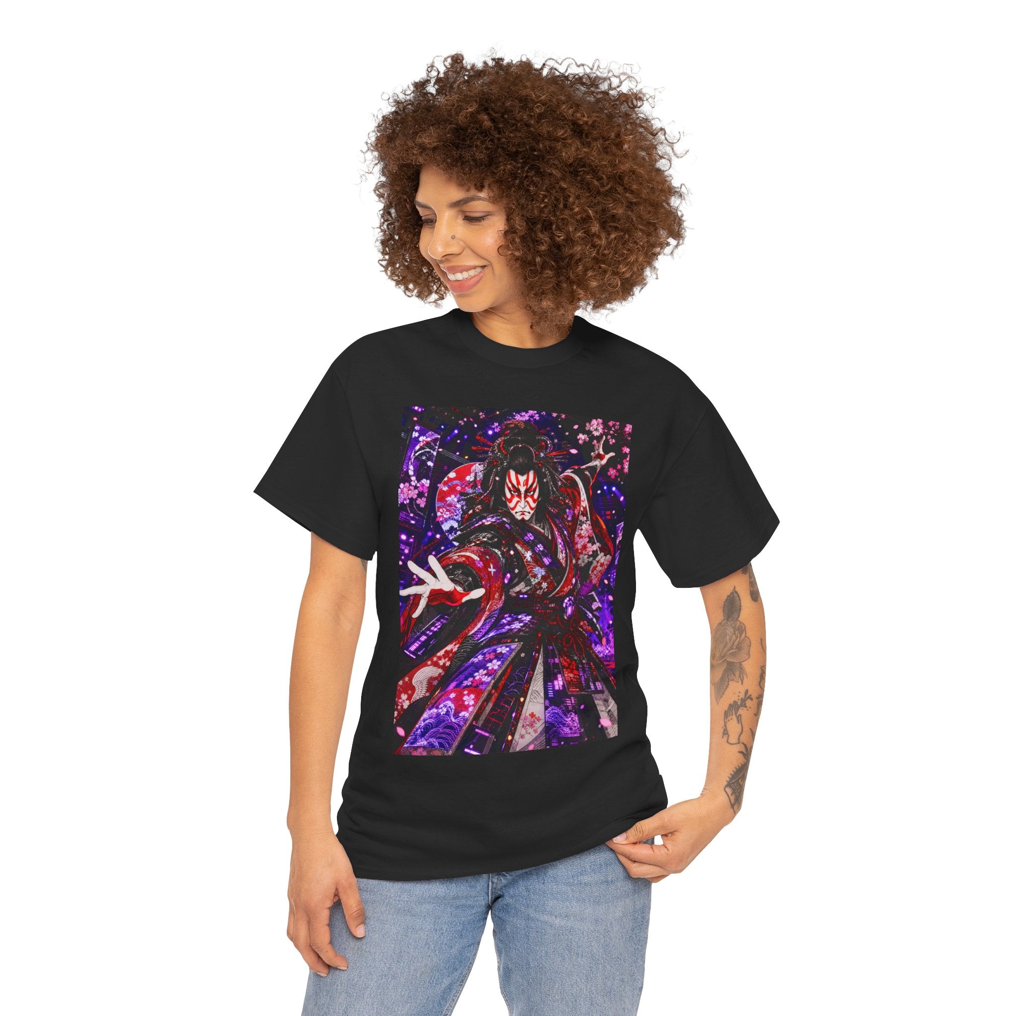 Demon Samurai Graphic Tee — Bold Anime Warrior T-Shirt