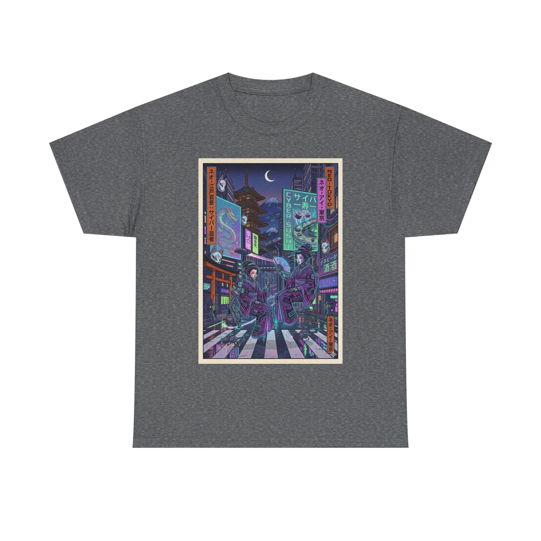 Cyberpunk Night Street T-Shirt — Neon Tokyo Alley Art Tee - Japanese Streetwear T-Shirt | Tokyo Style X