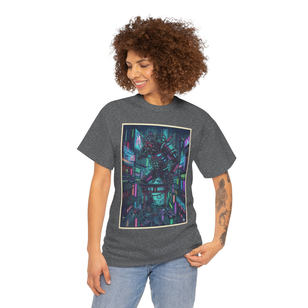 Cyberpunk Cityscape T-Shirt — Neon Futuristic Anime Streetwear