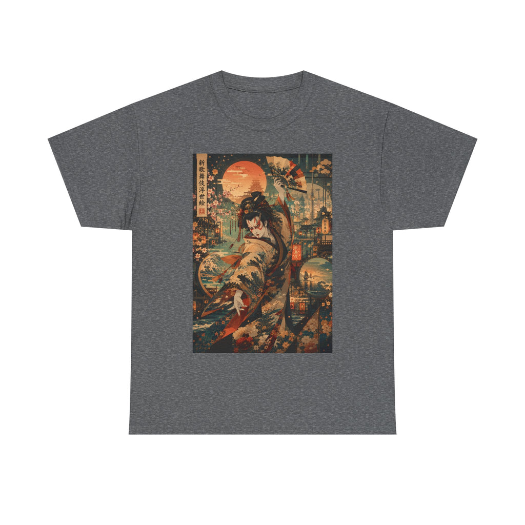 Samurai Sunset T-Shirt — Vintage Japanese Warrior Graphic Tee