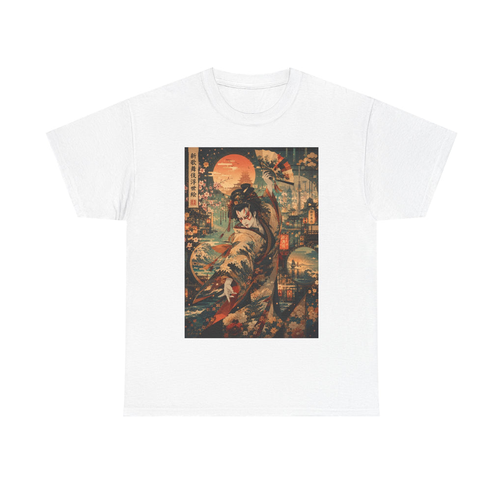 Samurai Sunset T-Shirt — Vintage Japanese Warrior Graphic Tee
