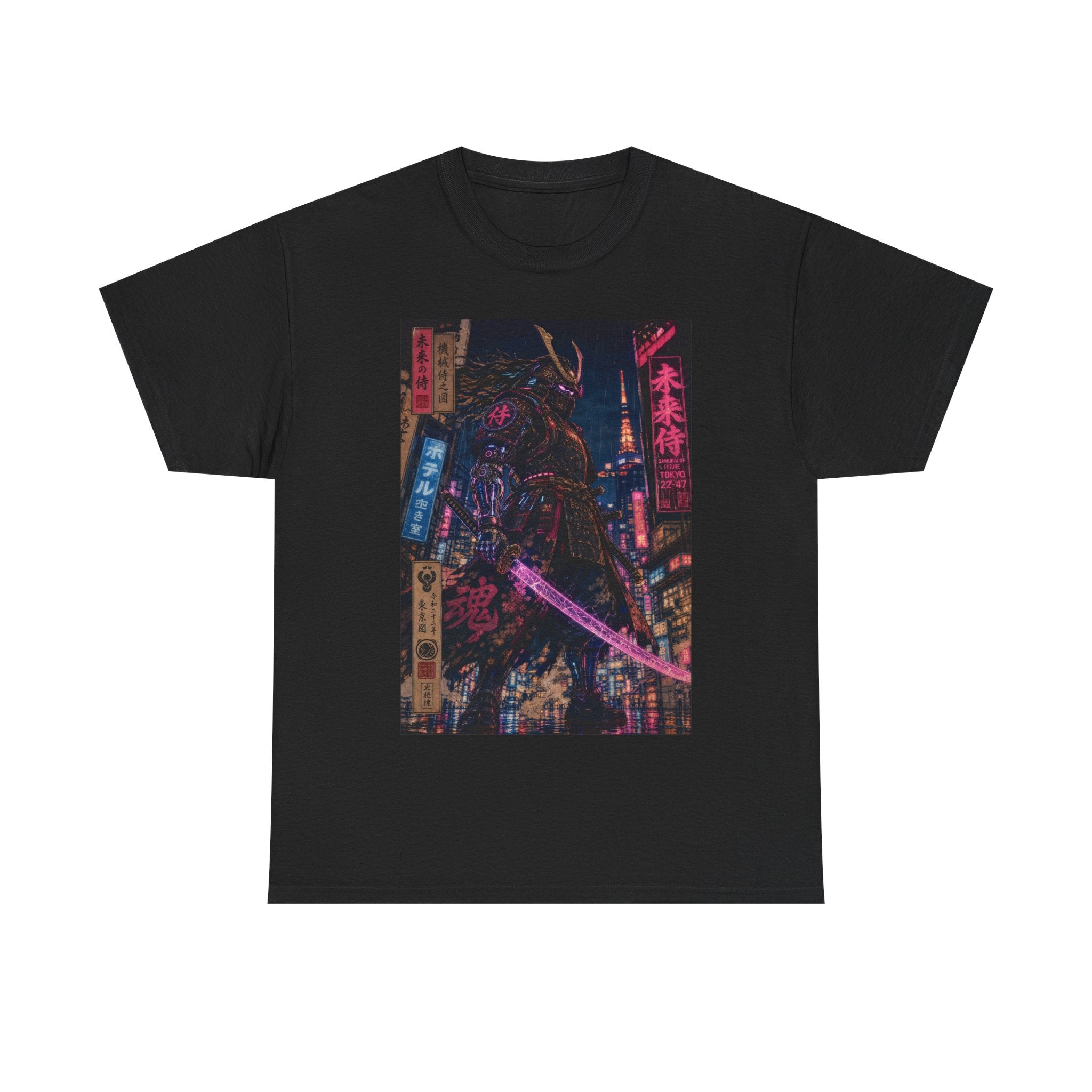Cyberpunk City Night Tee — Neon Tokyo Streetscape Graphic T-Shirt