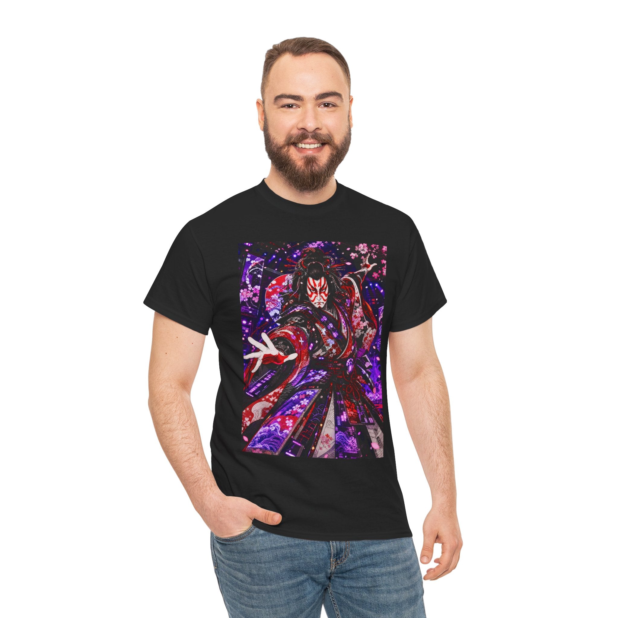 Demon Samurai Graphic Tee — Bold Anime Warrior T-Shirt