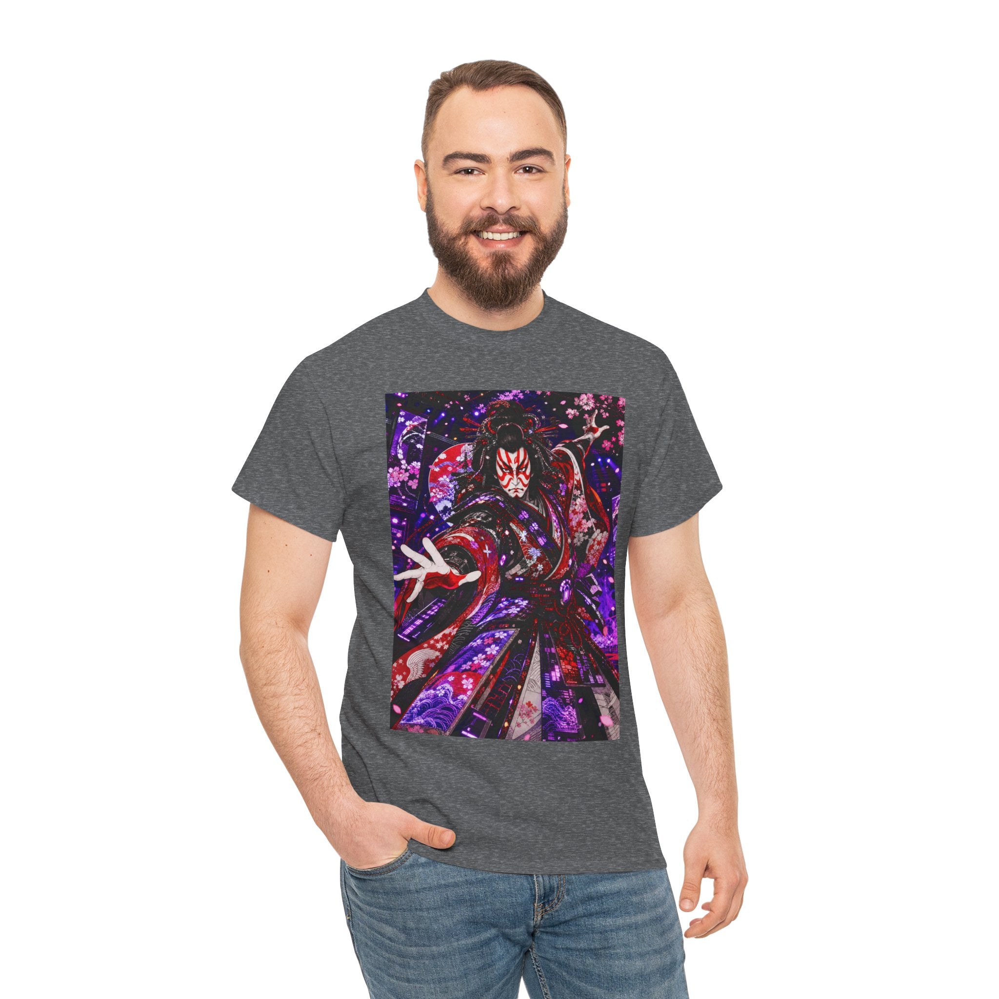 Demon Samurai Graphic Tee — Bold Anime Warrior T-Shirt
