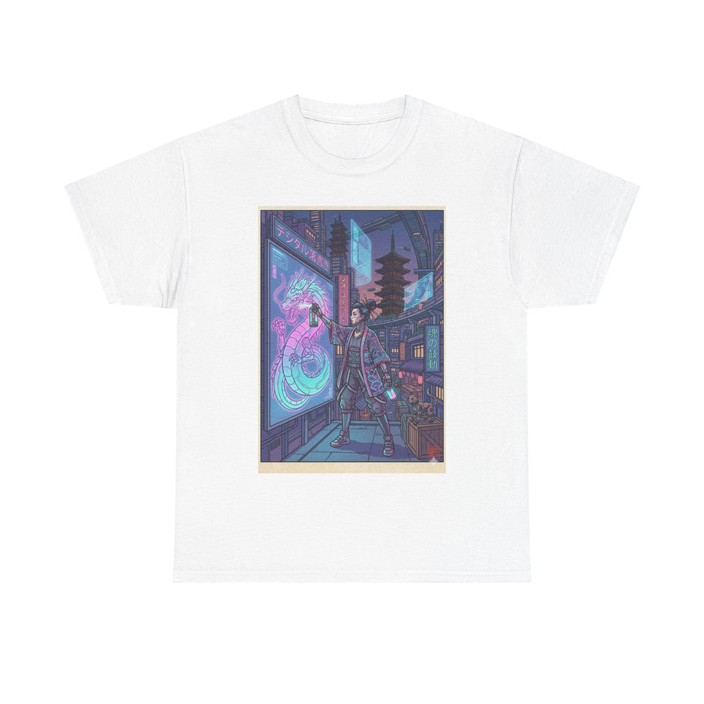 Cyberpunk Samurai T-Shirt — Neon City Streetwear - Japanese Streetwear T-Shirt | Tokyo Style X