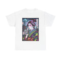 Geisha Cyberpunk T-Shirt — Neon Ukiyo-e Art Tee
