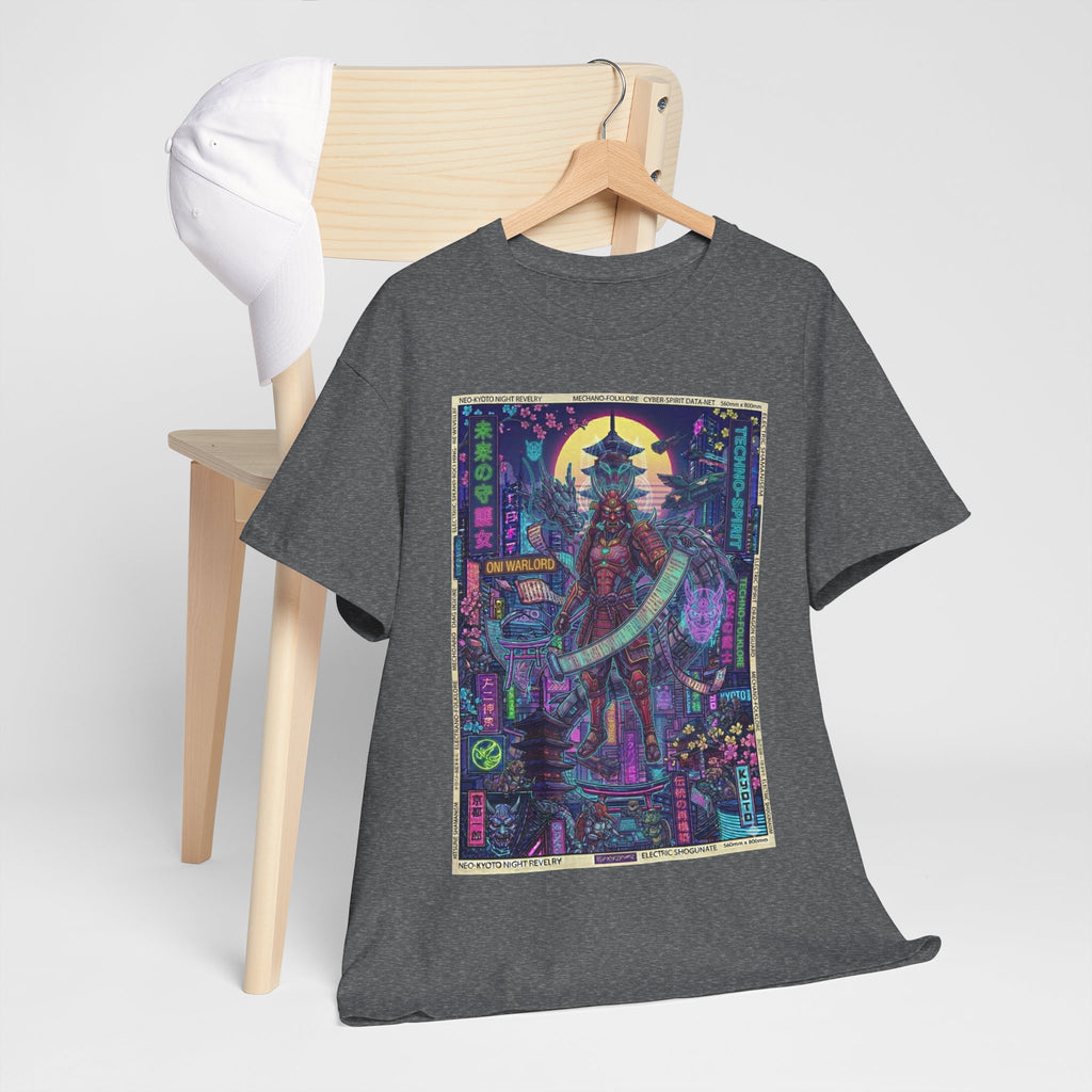 Cyber Samurai Graphic Tee — Neon Vaporwave Warrior Shirt - Japanese Streetwear T-Shirt | Tokyo Style X