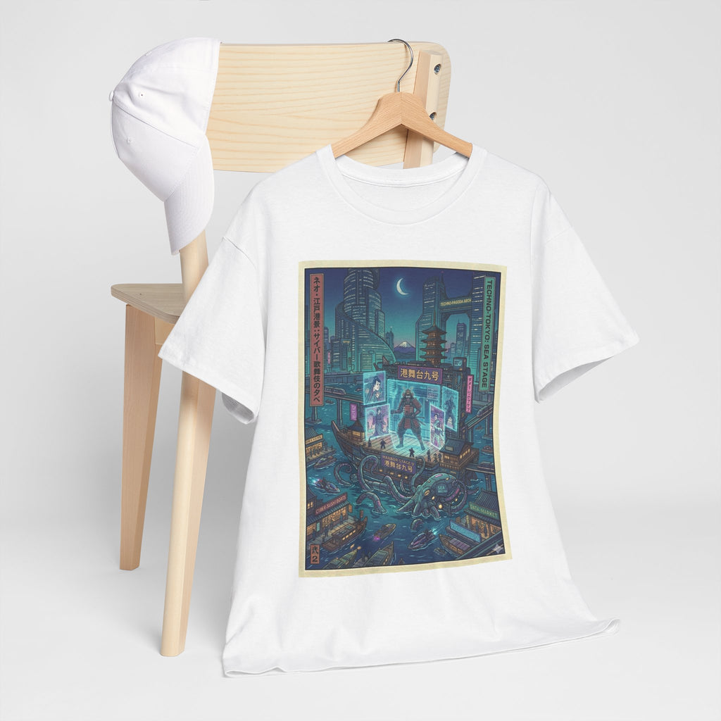 Cyberpunk Cityscape T-Shirt — Neon Retro Tokyo Night Graphic Tee - Japanese Streetwear T-Shirt | Tokyo Style X
