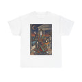 Geisha Samurai Night Graphic Tee — Japanese Oni Mask Art Shirt