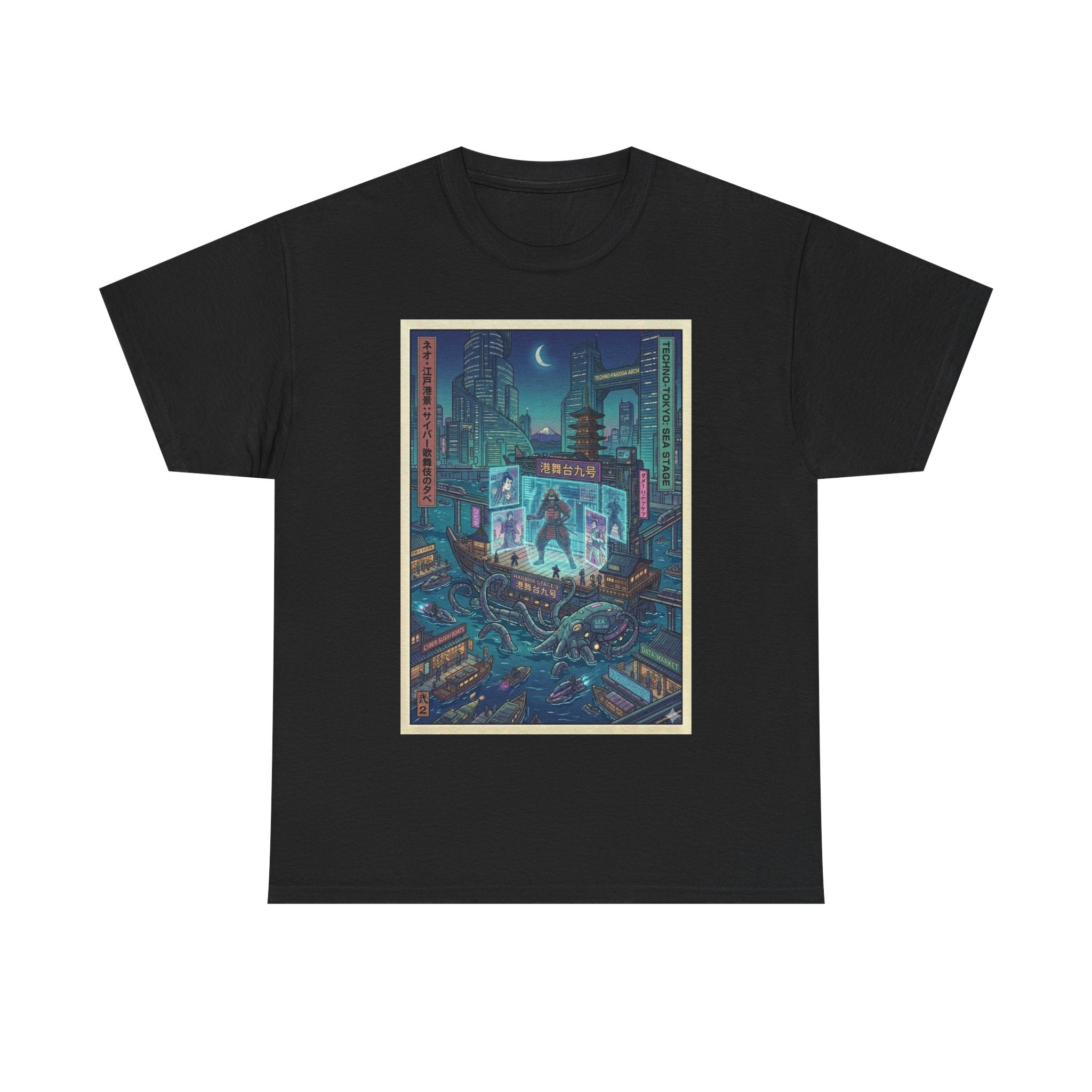 Cyberpunk Cityscape T-Shirt — Neon Retro Tokyo Night Graphic Tee - Japanese Streetwear T-Shirt | Tokyo Style X