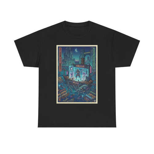 Cyberpunk Cityscape T-Shirt — Neon Retro Tokyo Night Graphic Tee - Japanese Streetwear T-Shirt | Tokyo Style X