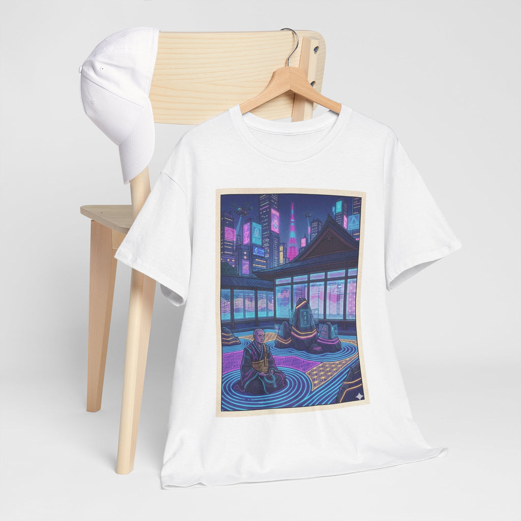 Retro Neon Rooftop Zen Tee